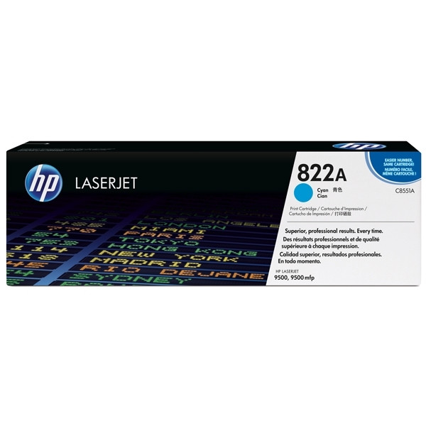 HP Toner HP 822A (C8551A) Cyan C8551A 039390 - 1