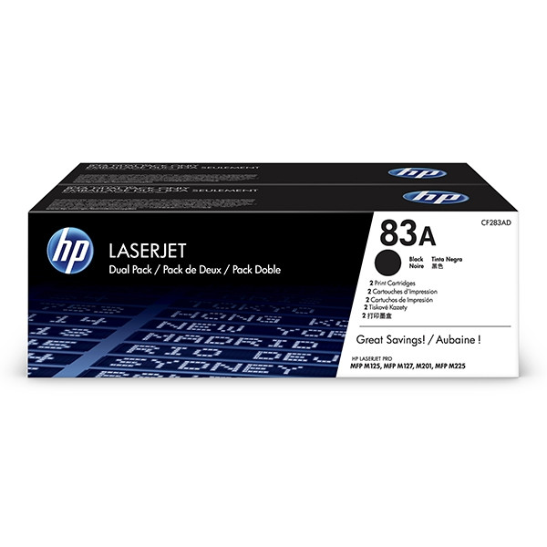 HP Toner HP 83A (CF283AD) Black 2-pack CF283AD 055068 - 1