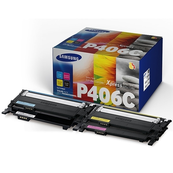 HP Toner HP SU375A (CLT-P406C) 4-pack SU375A 092790 - 1