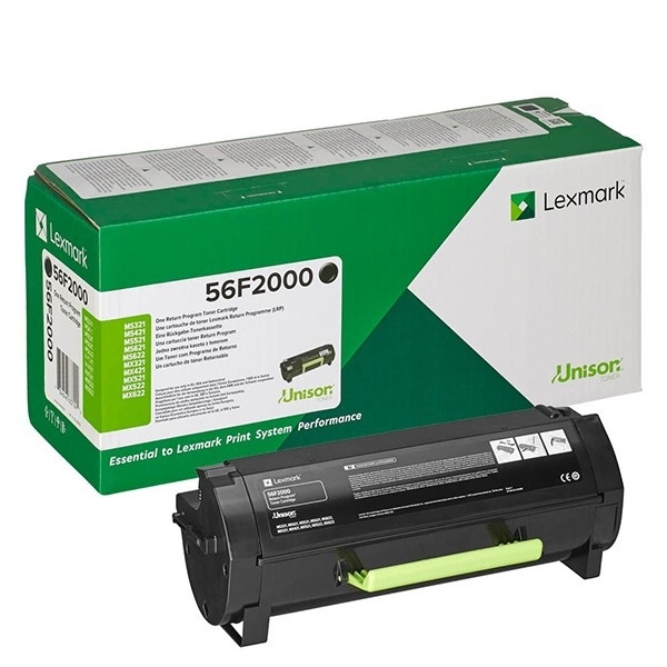 Lexmark Toner Lexmark 56F2000 Black 56F2000 037844 - 1