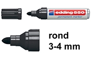 3mm - 4mm (Edding 550)